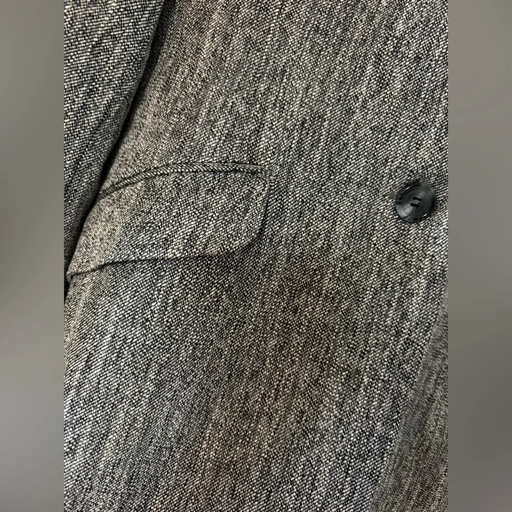 Vintage Christian Dior The Suit Grey Blazer Jacket, Shoulder Pads Removed